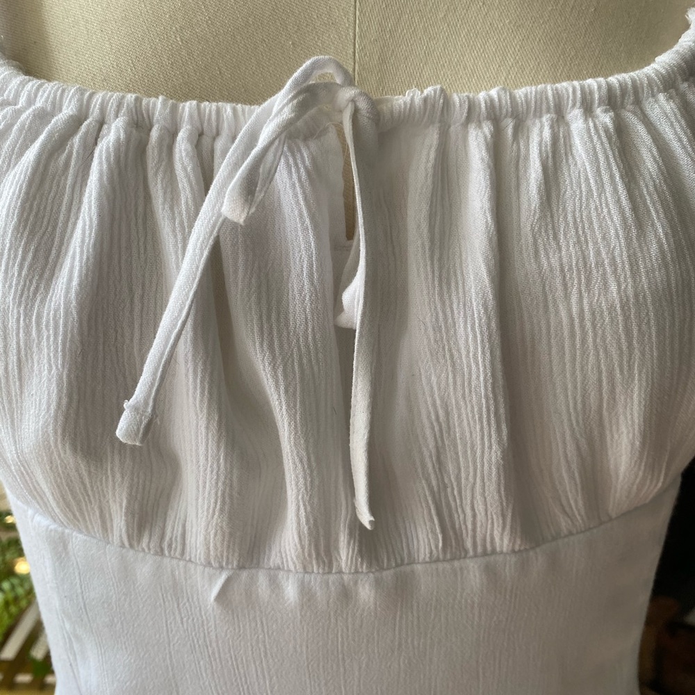 Puff sleeves crop top feminine vibe size M slim fit - Picture 2 of 9